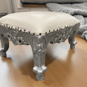 Reposapies plata/skai blanco