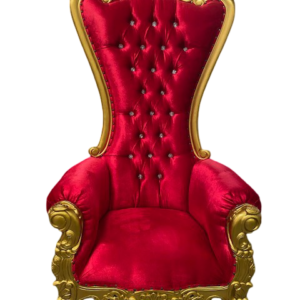 Trono XXL oro/rojo con cristales