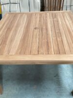 Mesa cuadrada de Teca para jardin "Dumai" 120x120cm - Imagen 6