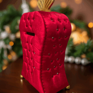 Buzón rey mago oro/rojo con cristales