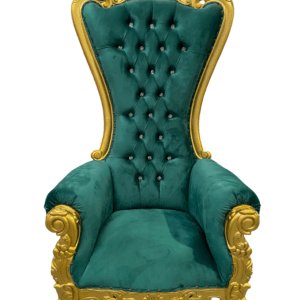 Trono XXL oro/verde con cristales