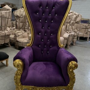 Trono XXL oro/lila con cristales