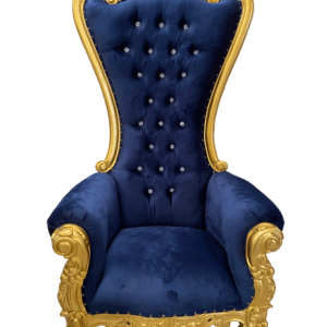 Trono XXL oro/azul con cristales