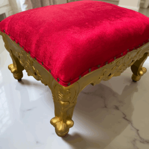 Reposapiés oro/rojo