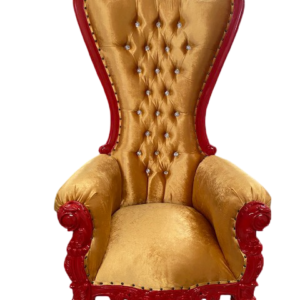 Trono XXL rojo/oro con cristales