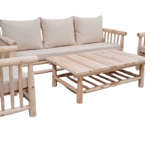Conjunto sofá para jardín de 4 piezas "Ibiza" de teca (Entrega finales Marzo 2026) (copia)
