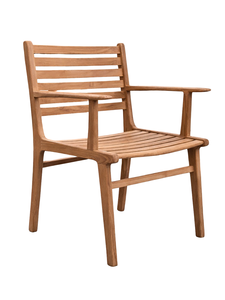 Pack 6 sillas con brazos de jardín "Roma" de Teca (Entrega finales Marzo 2026)