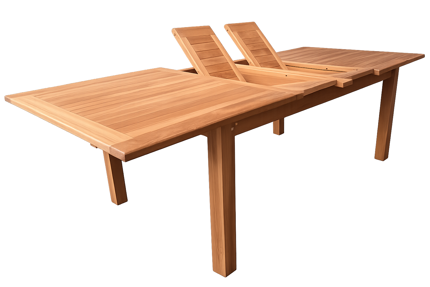 Mesa extensible de Teca para jardín 180/240x100cm