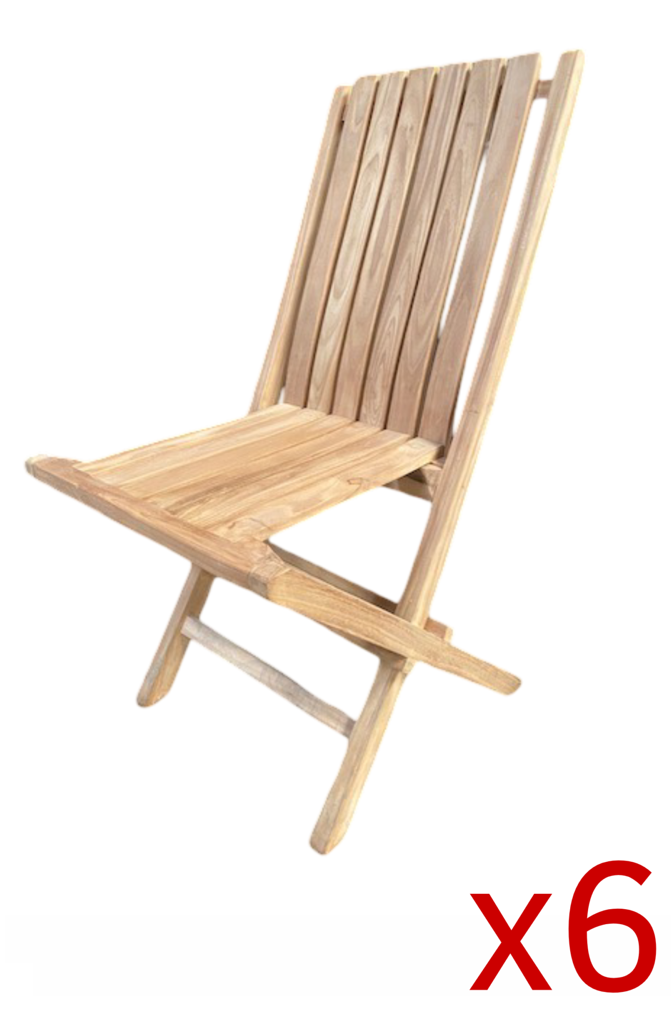 Silla de Teca para exterior "Medan" Pack 6