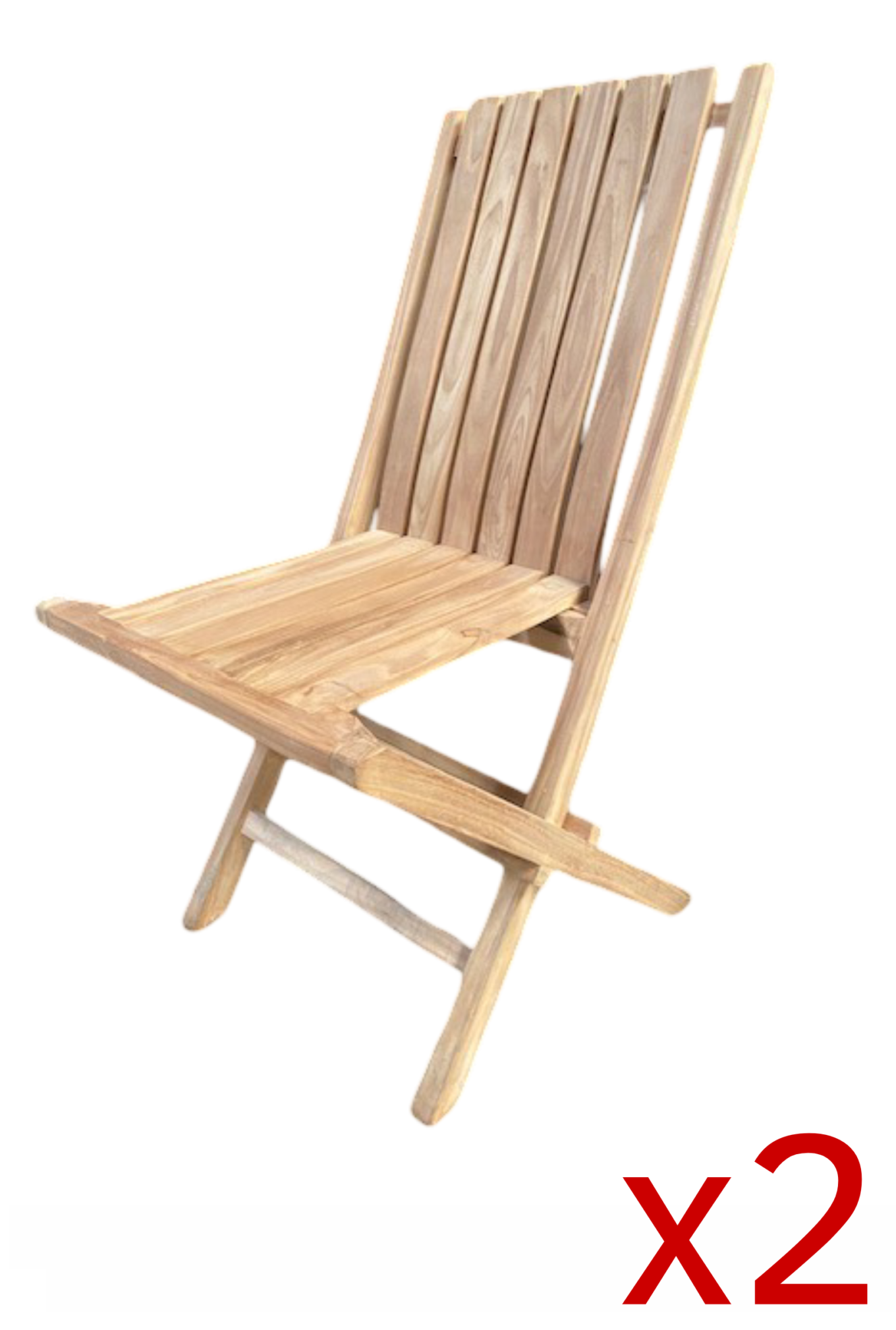 Silla de Teca para exterior "Medan" Pack 2
