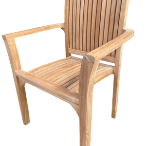 Silla con brazos de Teca para jardín "Java" Pack 2