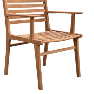 Silla con brazos de Teca para jardín "Roma" Pack 2
