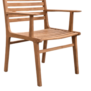 Silla con brazos de Teca para jardín "Roma" Pack 4