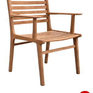 Silla con brazos de Teca para jardín "Roma" Pack 6
